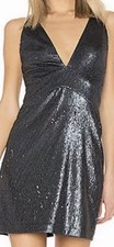 Halston Heritage Vintage Blue Sequin Wrap Women's Size $395 Sz 10