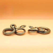 US Ship Gift Keychain Brass Coiled Snake Vintage Unique Car Key Chain Pendant