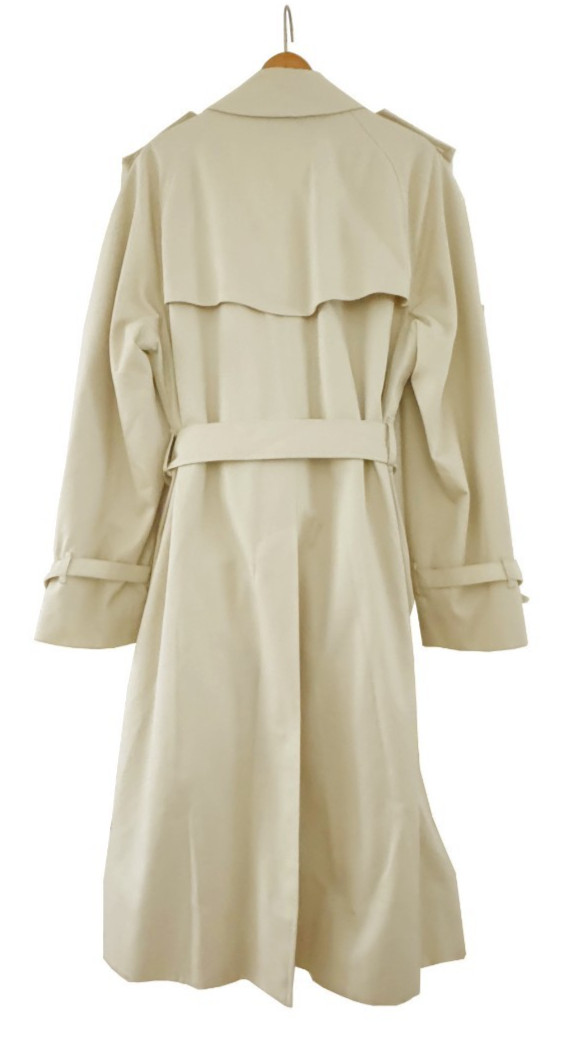 Vintage BURBERRYS Men's Trench Coat Belt Nova Check Lining Khaki 54R /US 44 Reg image 5