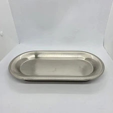 Bed Bath & Beyond Everhome™ Beaded Metal Vanity Tray in Brushed Nickel-One Size