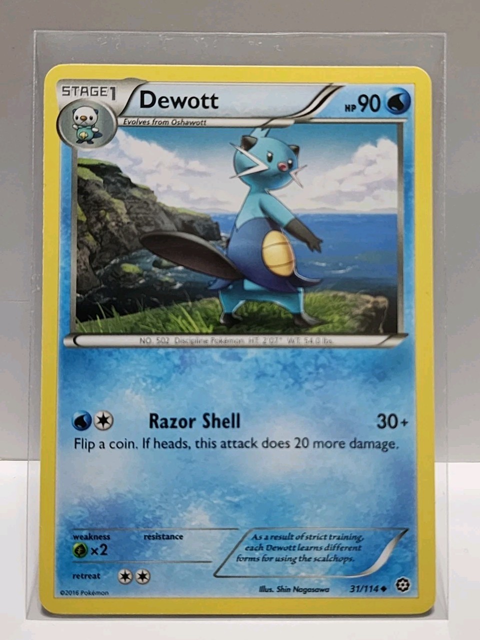 Dewott 31/114 XY - Steam Siege Regular Uncommon Pokemon TCG Card LP