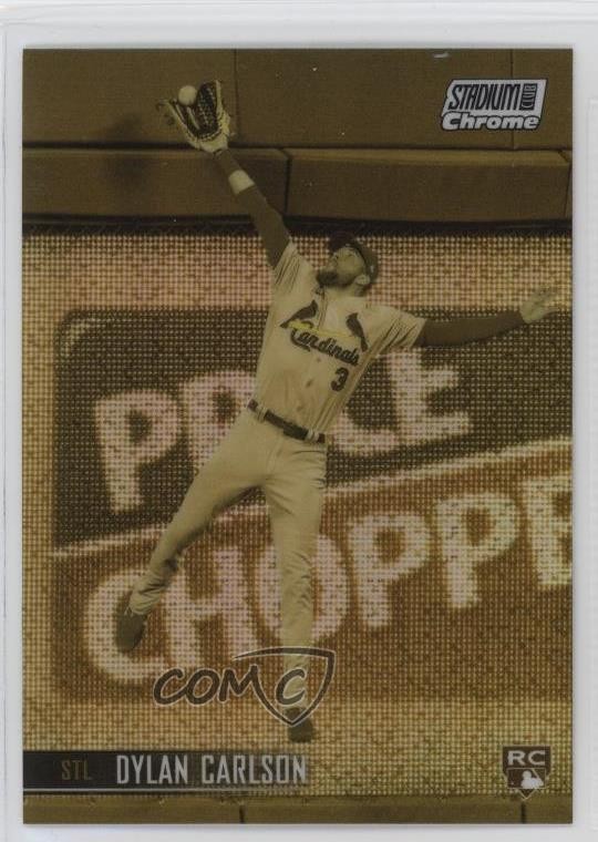 2021 Topps Stadium Club Chrome Gold Minted Dylan Carlson #50 Rookie RC yl0
