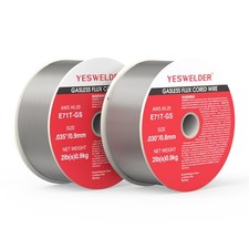 YESWELDER Flux Core Gasless Mig Wire, Mild Steel E71TGS .030'' .035''