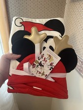 NEW Mickey Mouse and Friends Holiday Blanket and Hat Photo Set for Baby