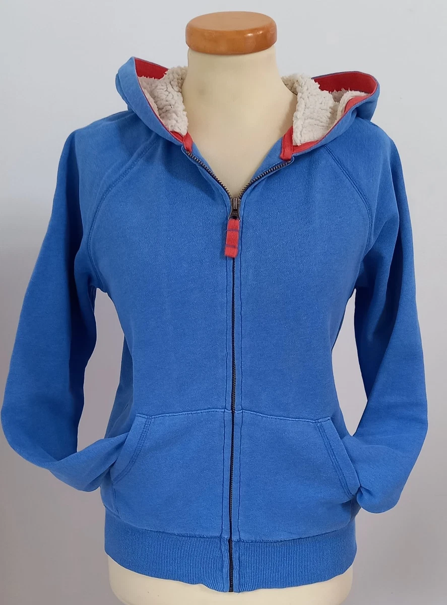 Robe Sweat à Capuche Velours MINI BODEN Pour Fille 7-8 Ans - Bleu Clair/marron, Occasion Comme Neuve