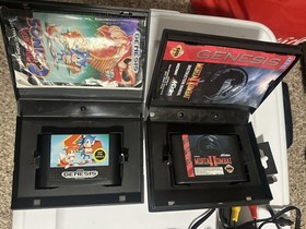 SEGA Genesis Model 2 Bundle w/ Controllers, Sonic 2, Mortal Kombat 2