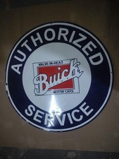 Porcelain Buick Enamel Sign 30x30 Inches