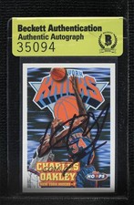 BAS 1997-98 NBA Hoops Charles Oakley #105 Authentic Auto 3c7