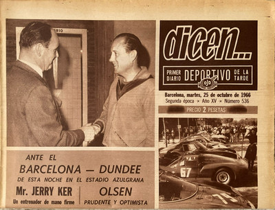1966 FAIRS CUP BARCELONA v DUNDEE UNITED (DICEN PREVIEW EDITION DAY OF THE GAME)