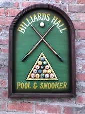 home decor wall art framed for a pool room table room or man cave