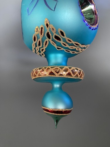 CHRISTOPHER RADKO RAZZMATAZZ TURCHESE TRIPLO RIFLETTORE ORNAMENTO 98-238-0 - Foto 7 di 24