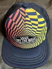 *** Vans Off the Wall Navy Blue Adjustable Trucker's Hat/Baseball Cap **NH 97