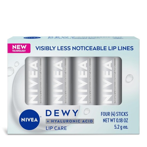 NIVEA taufrische Lippenpflege mit Hyaluronsäure, Lippenbalsam hinterlässt sichtbar weniger auffällig