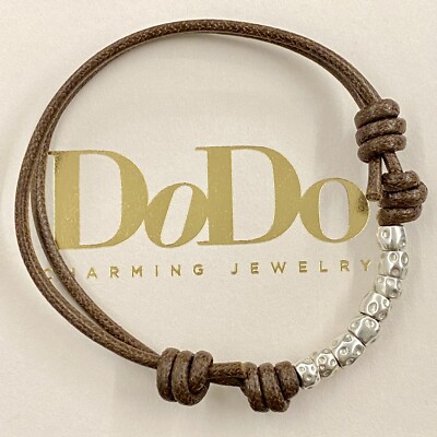 Dodo Pomellato Bracciale Unisex Marrone Granelli Argento 100