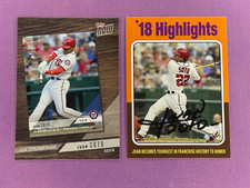 2019 Juan Soto topps now review tn-5 + 2019 topps archives 18 Highlights 314 Lot