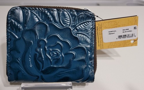 PATRICIA NASH Malene Blue Coral Wallet Zip_Around NEW Leather - Picture 5 of 12