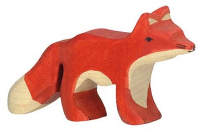 Holztiger 80096 Fuchs, klein Holzfigur bemalt