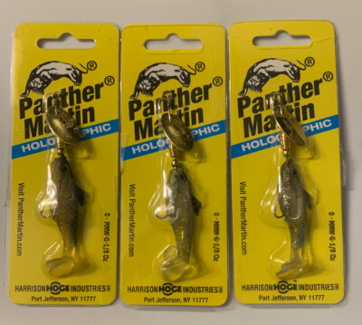3 Packs Panther Martin Holographic Minnow Spinners Size 2 1/8oz