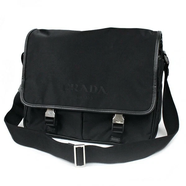 Prada Coloured Strap Crossbody Bag in Black