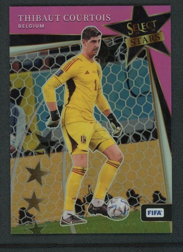 Thibaut Courtois [Pink] #20 2022 Panini Select FIFA Stars card