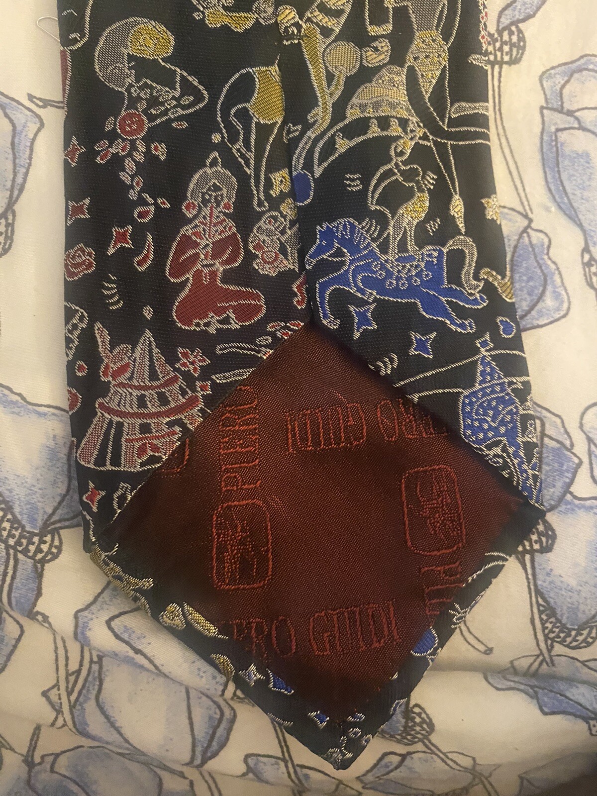MAGIC CIRCUS PIERO GUIDI 100percent SILK TIE SETA CRAVATTA NECKTIE MADE IN ITALY Rare image 8