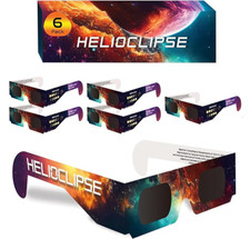 Solar Eclipse Viewing Glasses -CE ISO Certified -6 Pairs for friends family