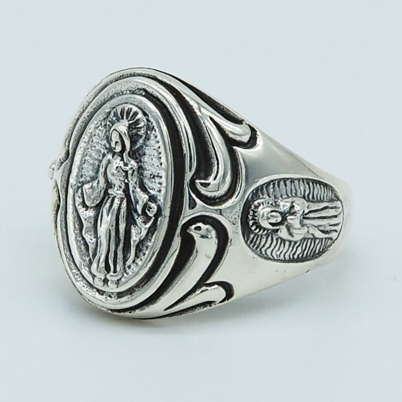 Vigin Mary Catholic Christian Guadalupe Men Women 925