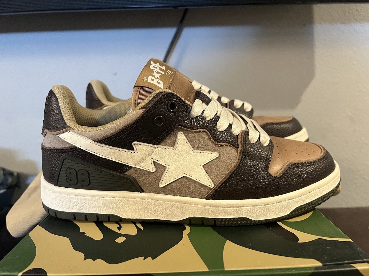 A Bathing Ape Sk8 Sta Size 8 Beige | eBay