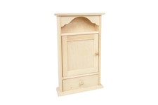 Wooden Key Cabinet Cupboard Rack Holder with 6 Keys Hooks & Drawer for storage
