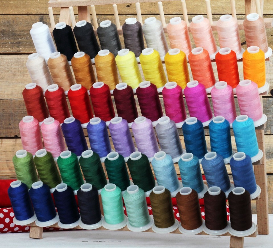 THREADART ALL PURPOSE POLYESTER SEWING THREAD - 86 COLORS - 600M SPOOLS ...