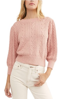 free people cable knit sweater