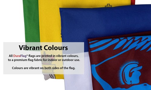 ST KITTS AND NEVIS HIGH QUALITY FLAG (150cm X 90cm) DURAFLAG with CLIPS / HOOKS - Picture 6 of 6