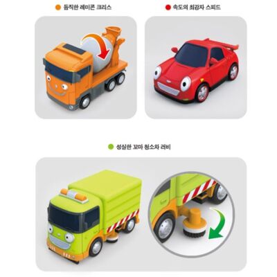 TAYO LITTLE BUS Friends Special Set Vol.1-11 & Titipo 18Type Mini Car