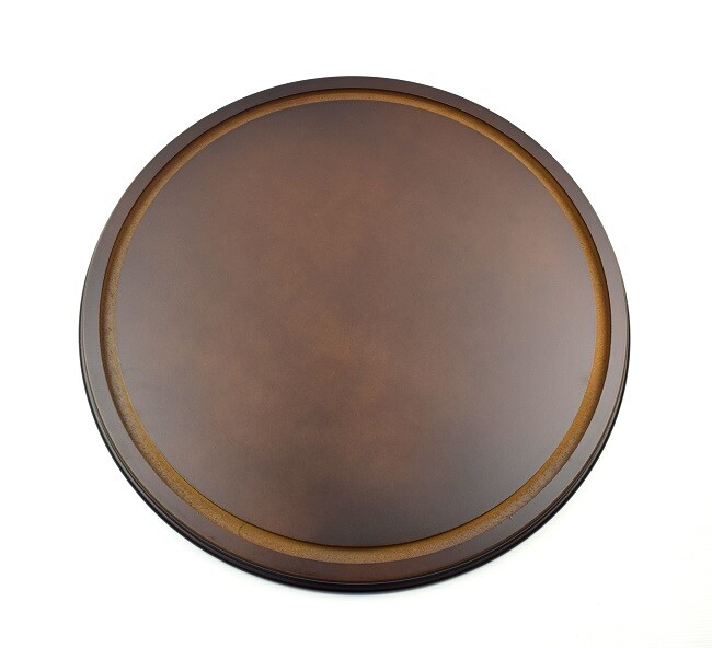 Dark Brown Wooden Base for Glass Dome D:25 cm