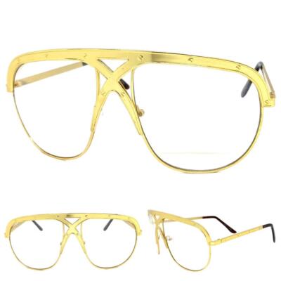 Oversized Classic Vintage Retro Hip Hop Style Clear Lens  display picture 2
