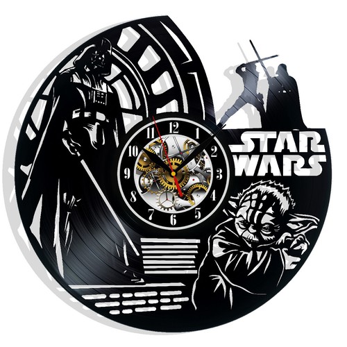 Decorative Record Clock Gift Idea Darth Vader Wall Clock Made From