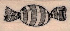 Whimsical Candy 1 1/4 x 2 1/2" Rubber Stamp, Object Stamp, Food Stamp, Candy