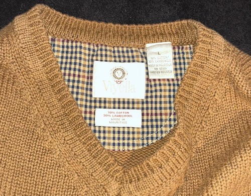 Vintage Viyella Mens Lambswool Blend V Neck Sweater Large - Picture 2 of 8