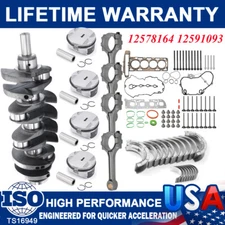 For 11-16 Chevrolet Buick GMC ECOTEC 2.4L Engine Rebuild Overhaul Kit 12578164