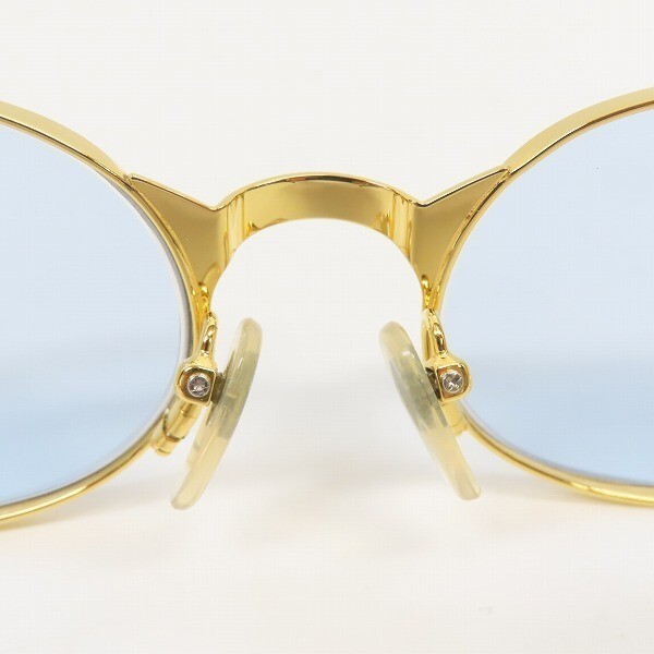 Jean Paul Gaultier JPG Vintage 56-6102 Unisex Gold Frame Blue