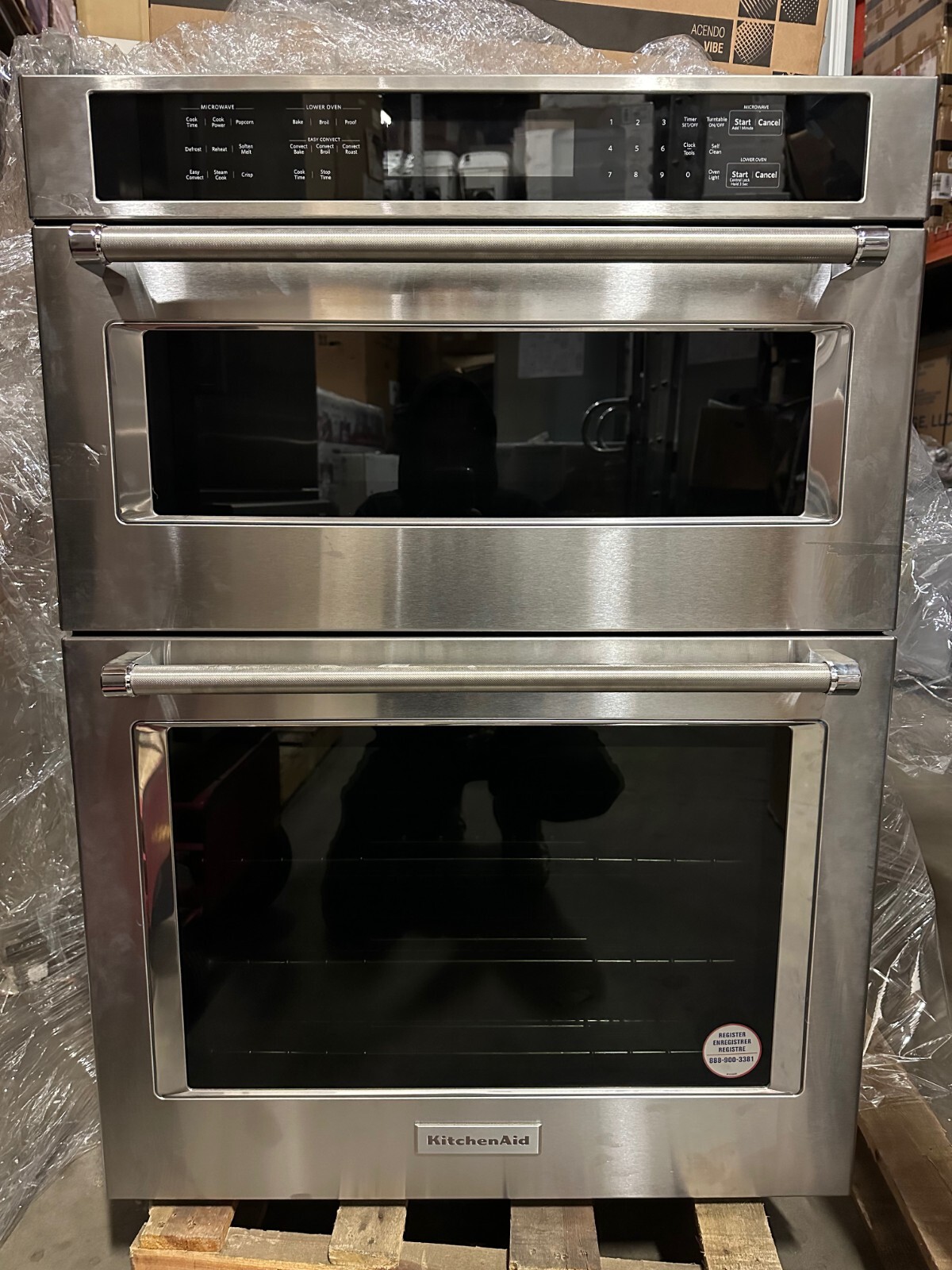 KitchenAid 30" Stainless Steel Double Combination Electric Wall Oven