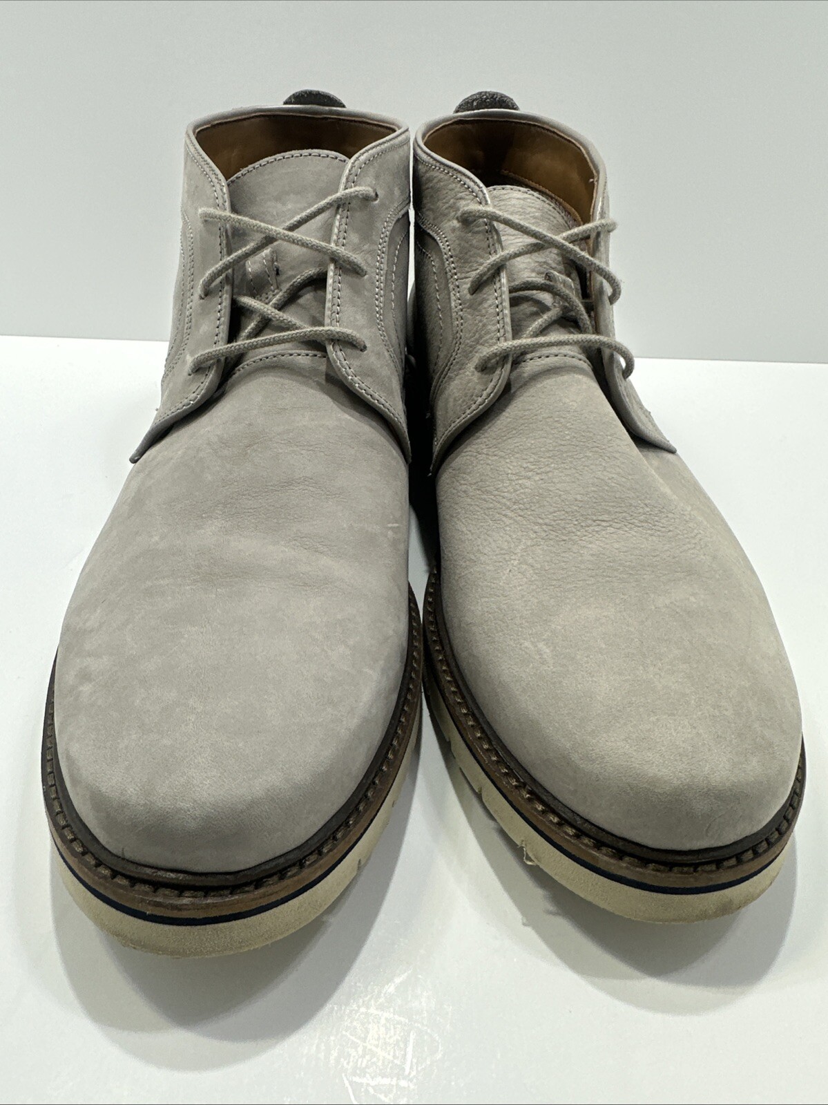 SAOLA Clarks uomo Bayhill taglia media 10M punta liscia bucks casual grigio chiaro suola gomma