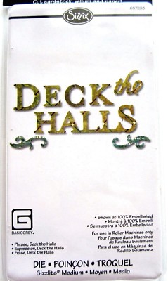 Deck The Halls Christmas Sizzix Sizzlits Die 657233 NEW!