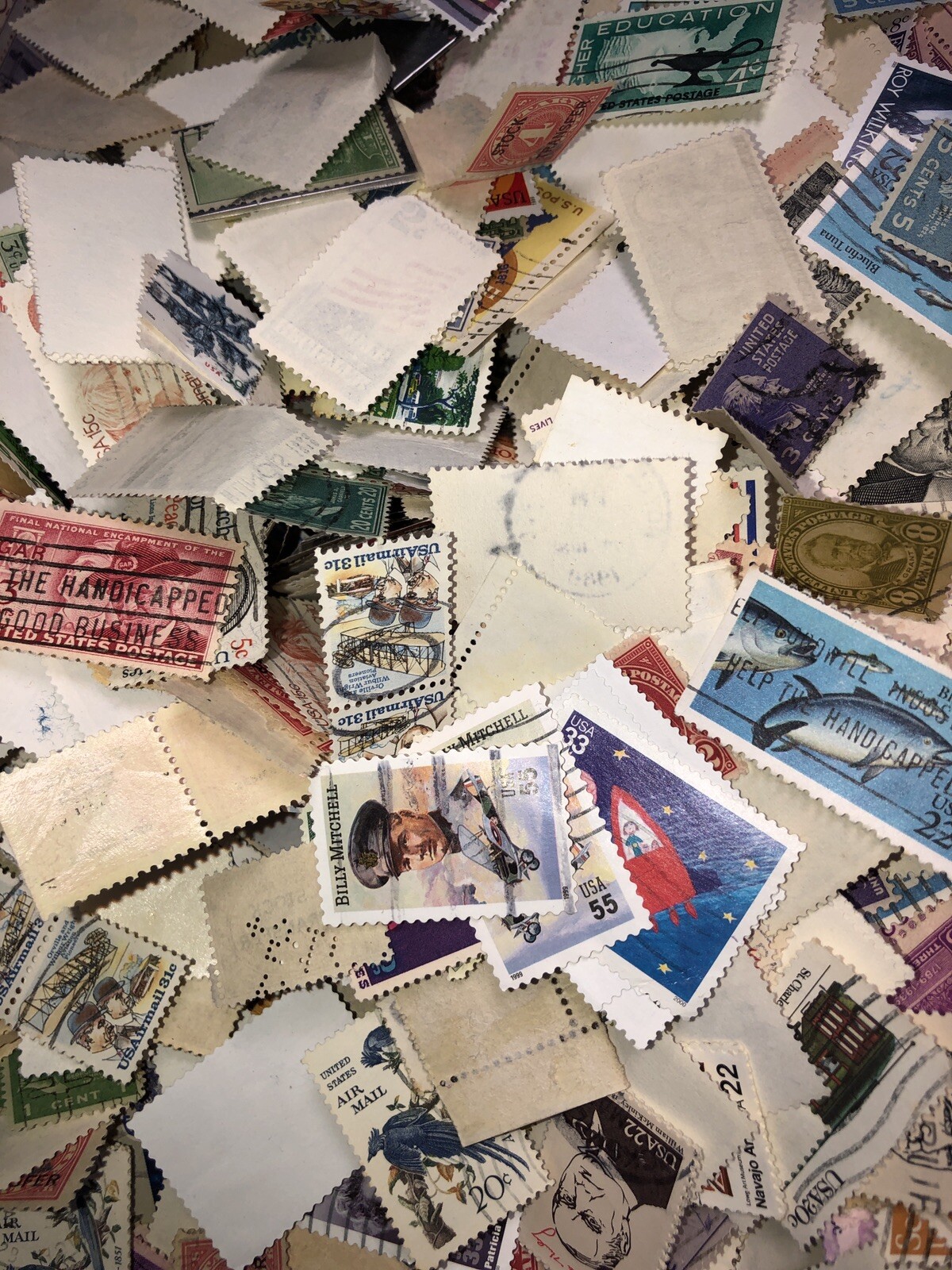 US stamp poundage kiloware lot collection 450+ 1 oz packet of stamps