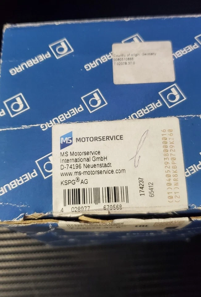 Bomba de agua del motor-3.0i Pierburg 7.02078.37.0 Foto 2 de 4