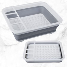 Image of Collapsible Dish Rack, dish drainer, washing up, draining, cutlery plate rack