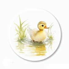 Adorable Duck in Pond Party Favors Scrapbook Stickers Labels Envelope Seals