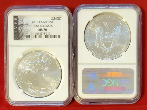 2013 Eagle Silver S$1 NGC MS70 First Releases ALS Liberty Label (210)