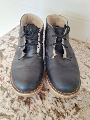 Armani Junior Winter Blue Leather Boots for Kids size 13