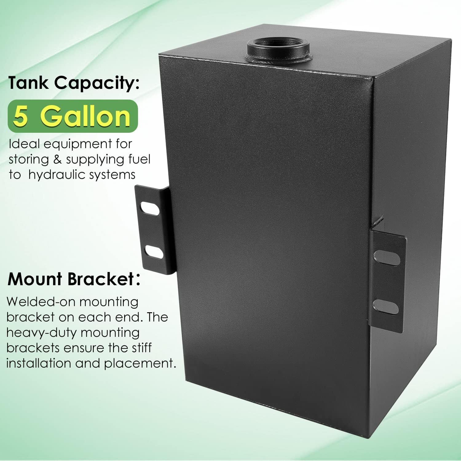 Steel Hydraulic Fluid Reservoir Tank with Inlet 1-1/2" & Outlet 3/4" FNPT Port